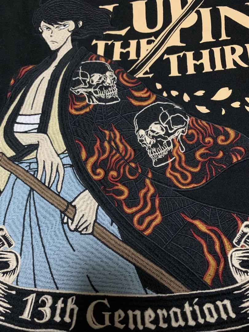 激レア ルパン三世 50周年記念モデル 石川五右衛門 刺繍 半袖 Tシャツ 激レア ルパン三世 50周年記念モデル 石川五右衛門 スカル刺繍