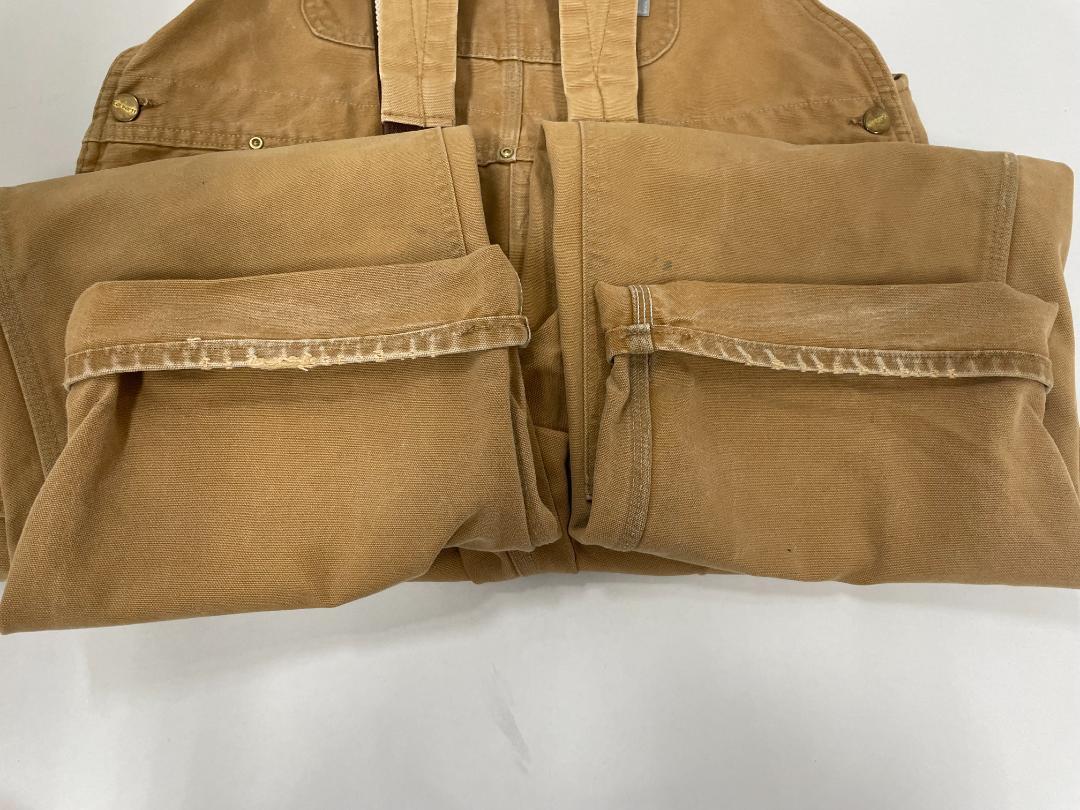 80s アメリカ製 carhartt  オーバーオール 40×30 ブラウン