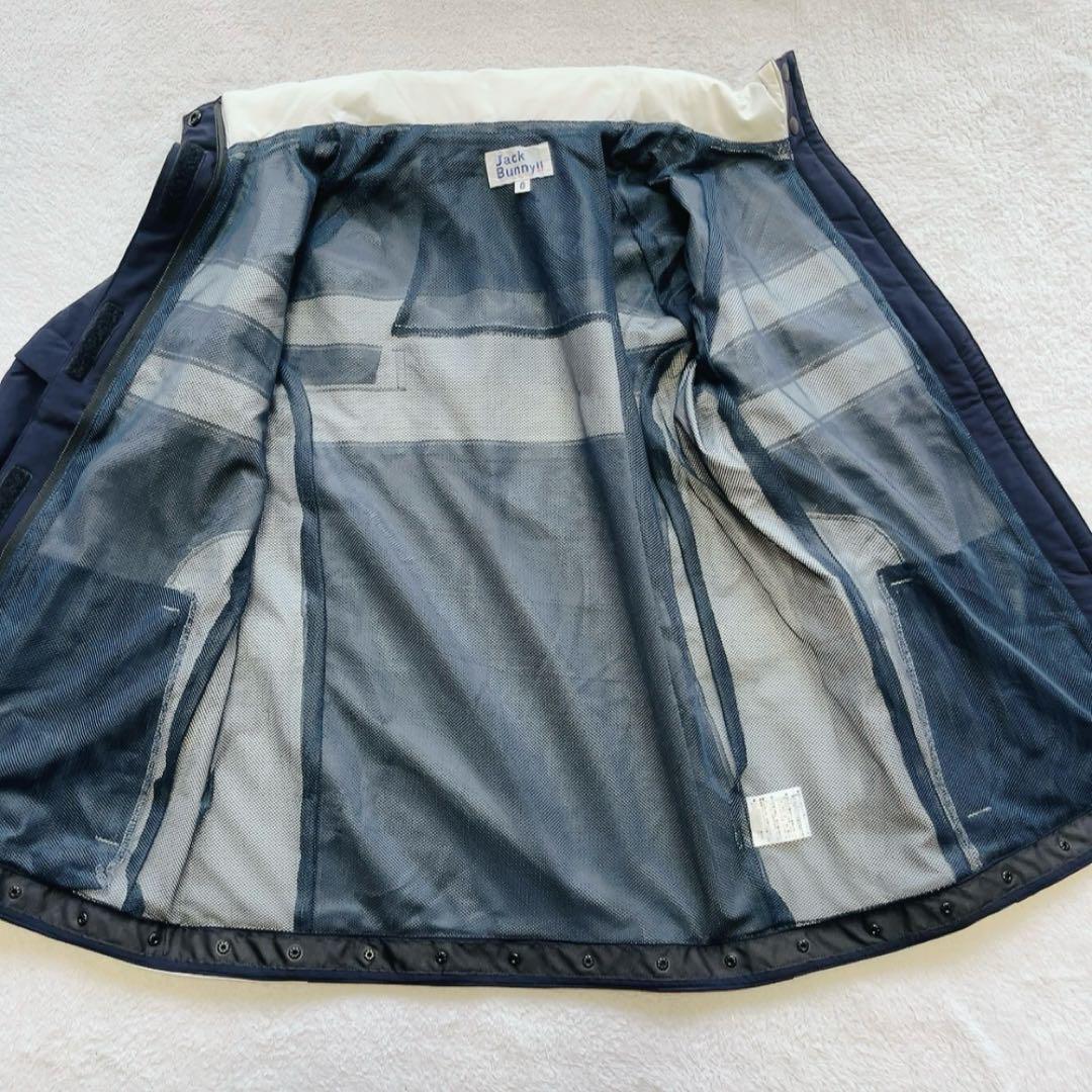 未使用品　ジャックバニー　レインワンピース　レッグカバー　ネイビー　フード