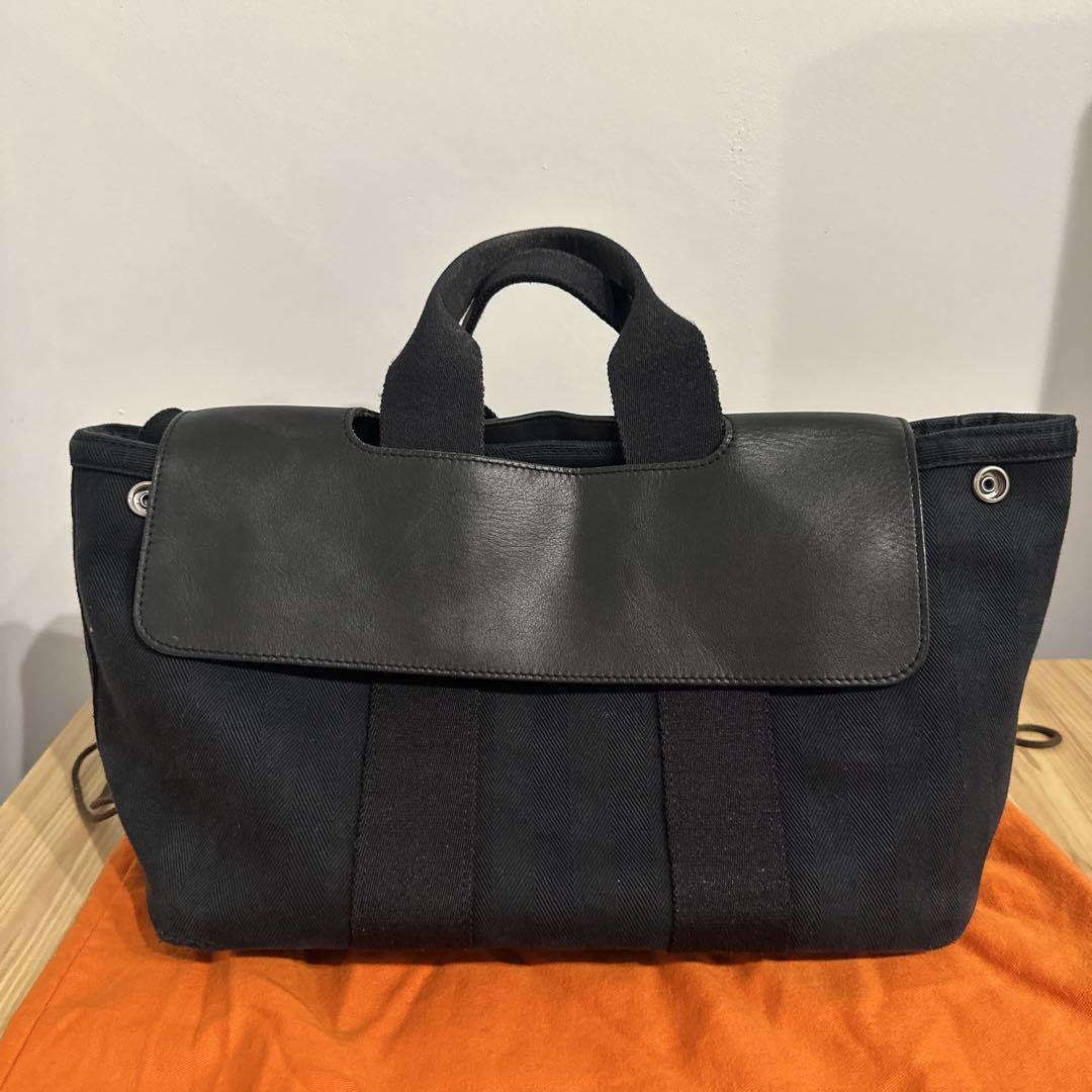 Hermès ブラック/グレー ハンドバッグ　男子OK