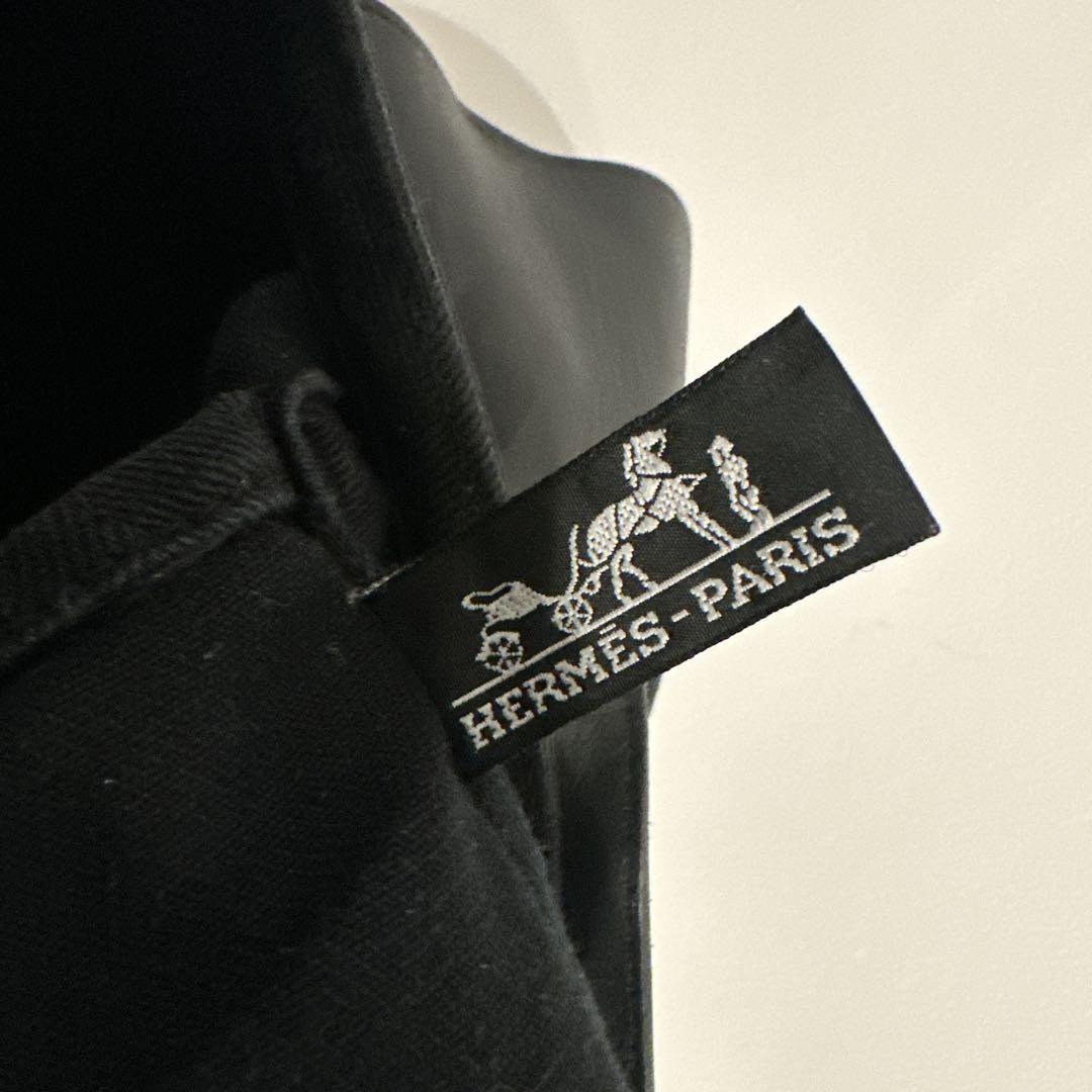 Hermès ブラック/グレー ハンドバッグ　男子OK