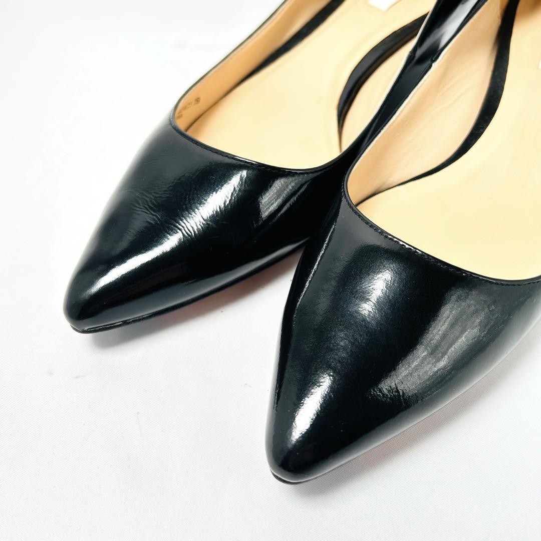 【極美品】COLE HAAN コールハーン 24 ウェッジソール エナメル 黒