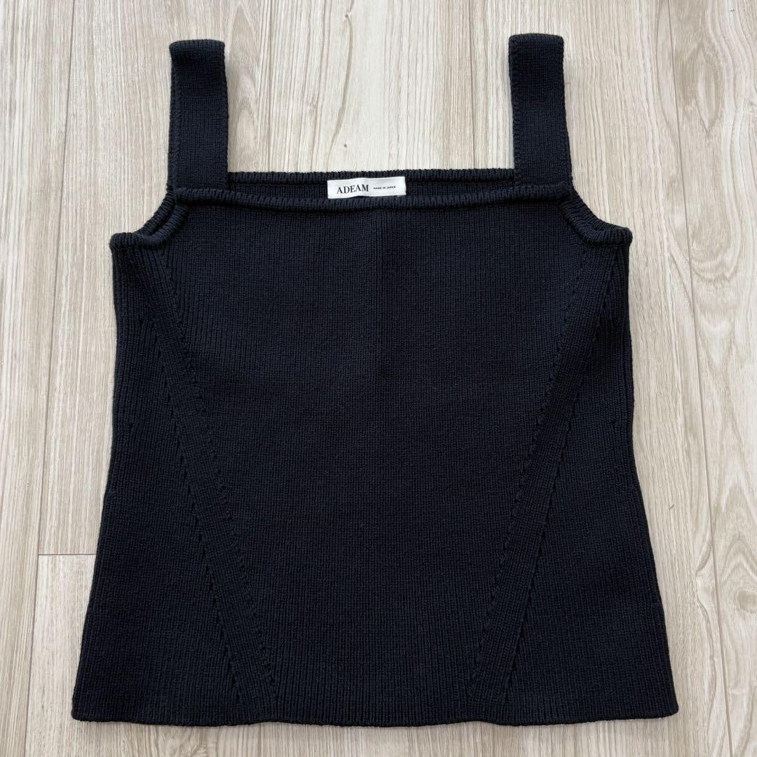 【美品】ADEAM 22SS Peppermint Camisole ネイビー