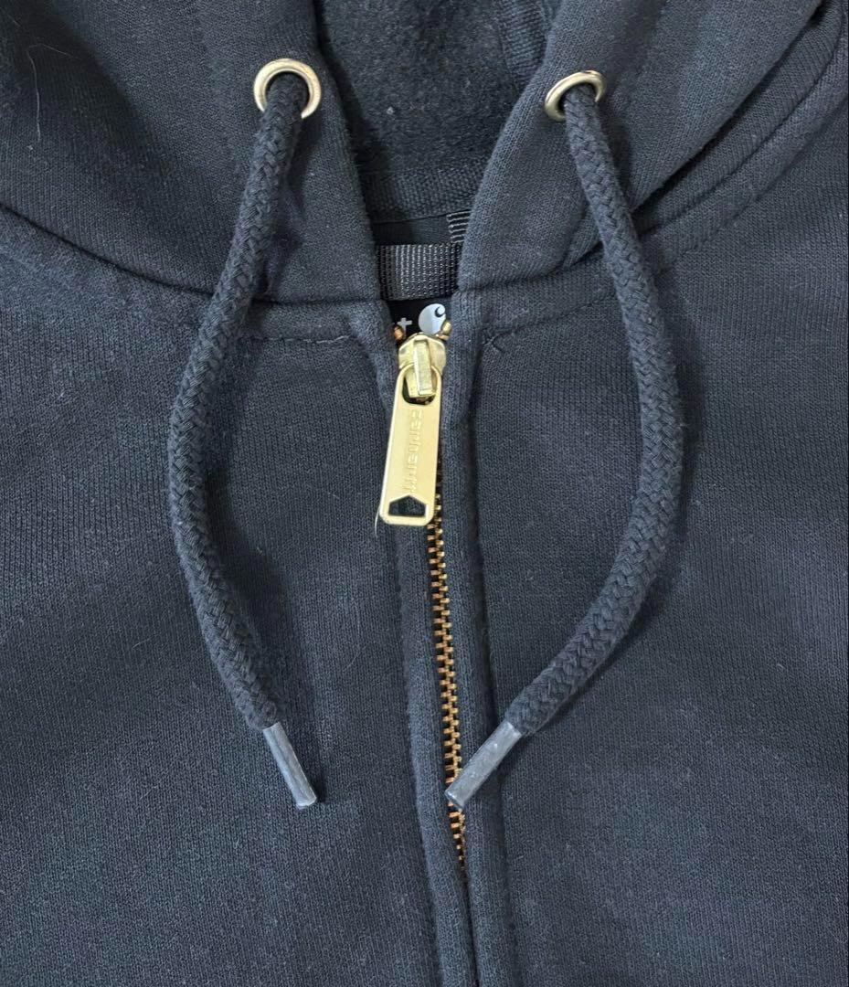 Carharttカーハート 刺繍ロゴ　企業刺繍　裏起毛　ジップアップパーカー