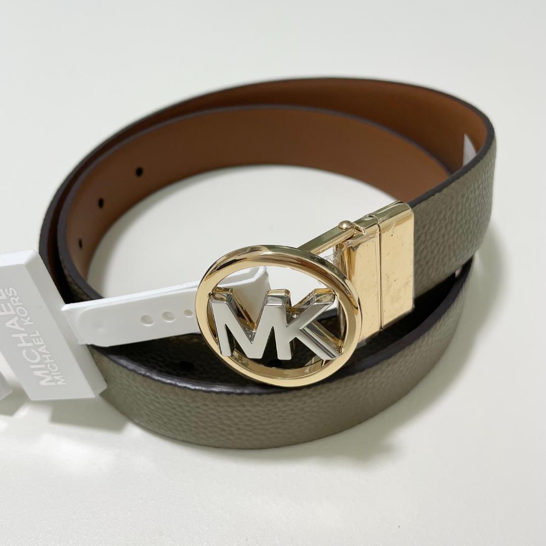 【MICHAEL KORS】リバーシブル バックル ロゴ ベルト 送料込み リバーシブル ベルト - MKシグネチャー | ベルト・ネクタイ