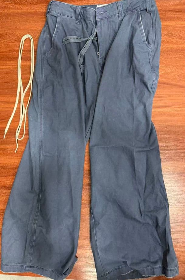 ERL 24FW ワークパンツ ブルー サイズM