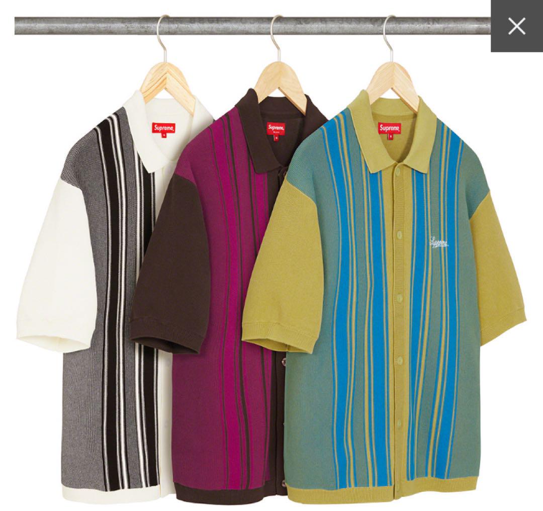 トップス Supreme Stripe Button Up Polo