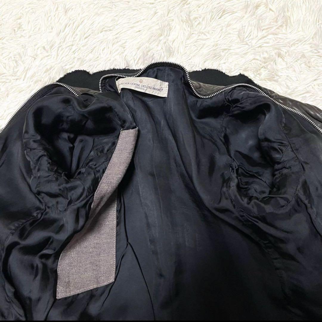 【希少品】ゴールデングース シングルライダースジャケット 裏ボア ヴィンテージ 画像15