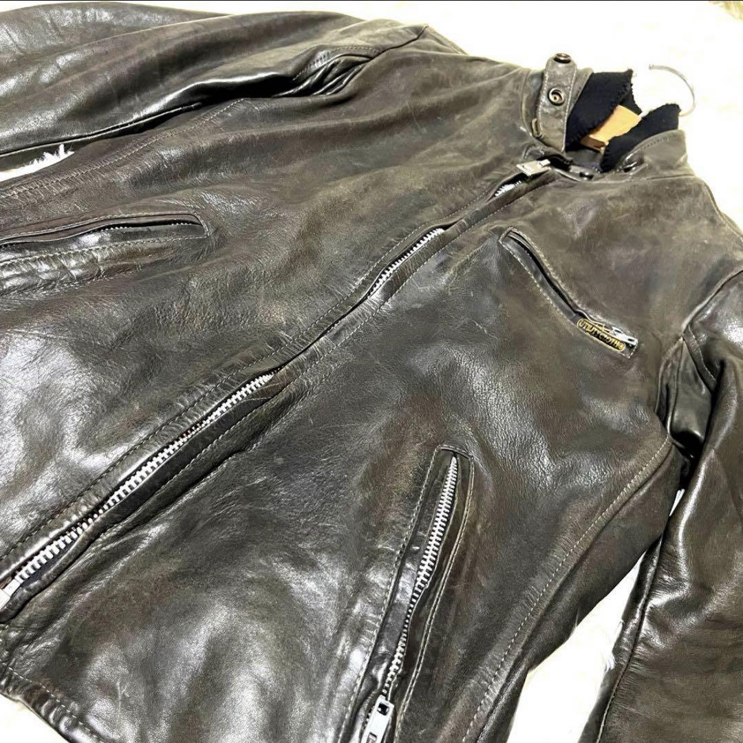 【希少品】ゴールデングース シングルライダースジャケット 裏ボア ヴィンテージ 画像20