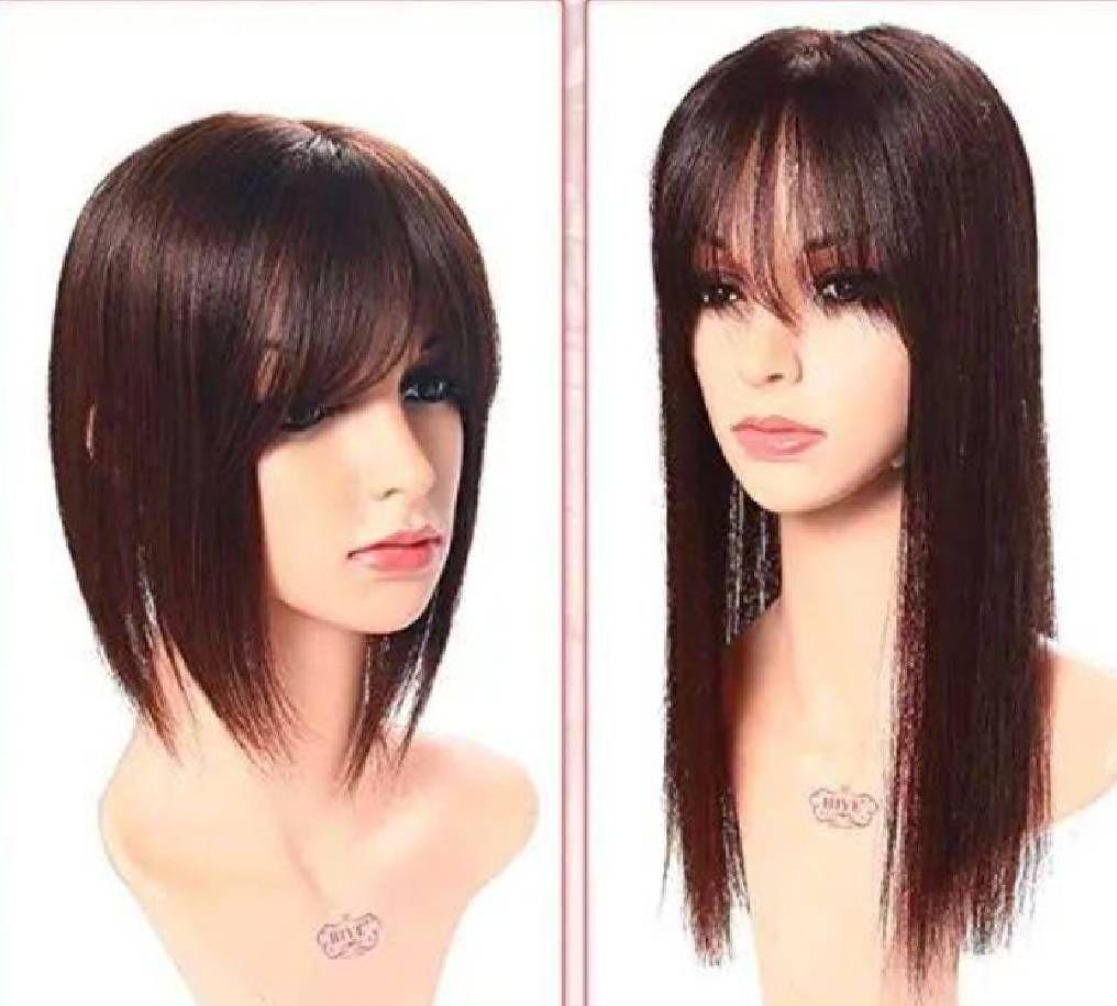 人毛100％前髪付き部分ウィッグ瞬間カバーＩ型つむじ地肌総手植えヘアピース✨特注 人毛100％前髪付き部分ウィッグ瞬間カバーI型つむじ地肌総