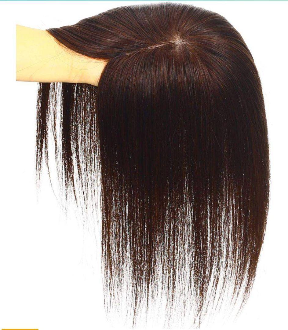 人毛100％前髪付き部分ウィッグ瞬間カバーＩ型つむじ地肌総手植えヘアピース20㎝ 人毛100％前髪付き部分ウィッグ瞬間カバーI型つむじ地肌総
