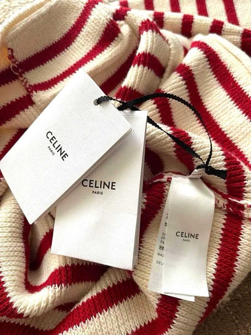 CELINE セリーヌ♡ストライプカーディガン ジャケット♡ストライプウール 赤 CELINE セリーヌ♡ストライプカーディガン ジャケット♡ストライプウール 赤