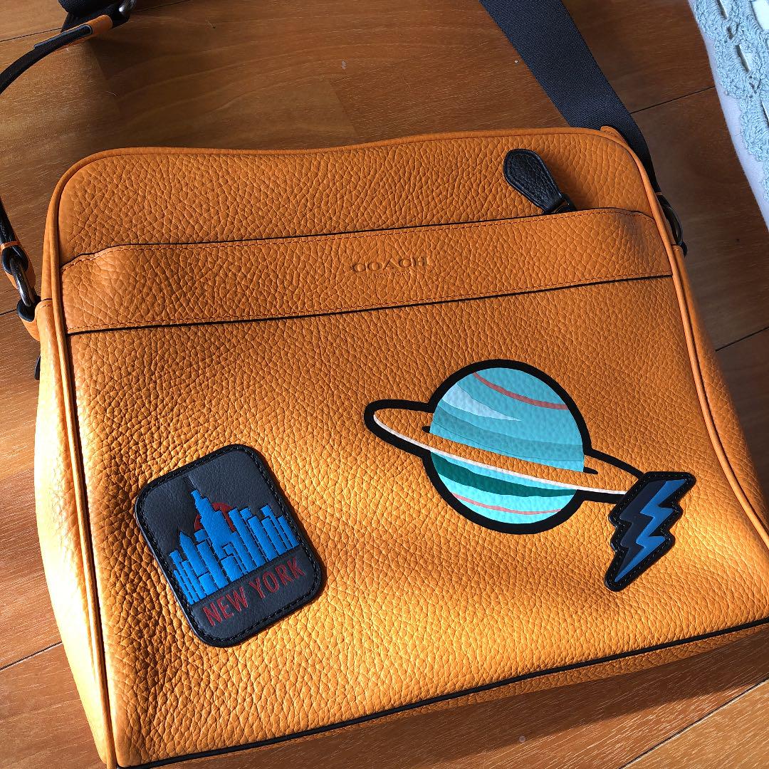 COACH レア bag orange 男女兼用