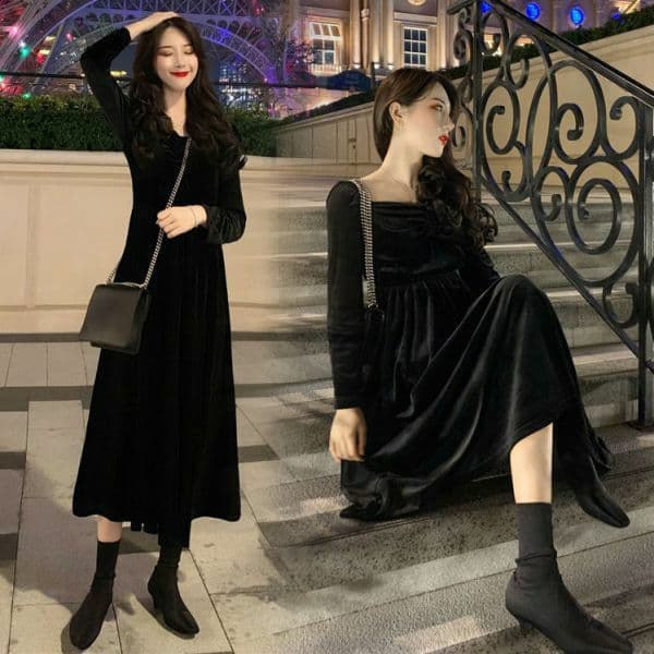 メルカリ 即日発送 ブラック ベロア ドレス ワンピ ス オフショル 膝丈 ミモレ丈 ひざ丈ワンピース 3 290 中古や未使用のフリマ