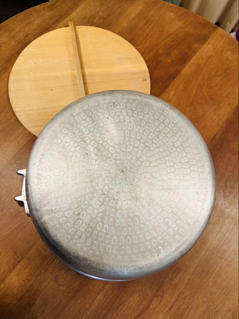 アルミ大鍋 木製蓋