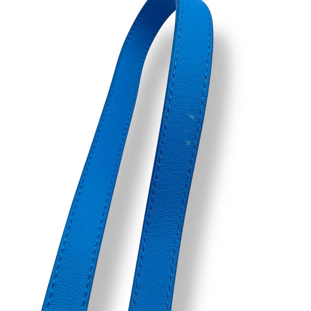 【良品】フルラ ショルダーバッグ 2way パイパー レザー ブルー M