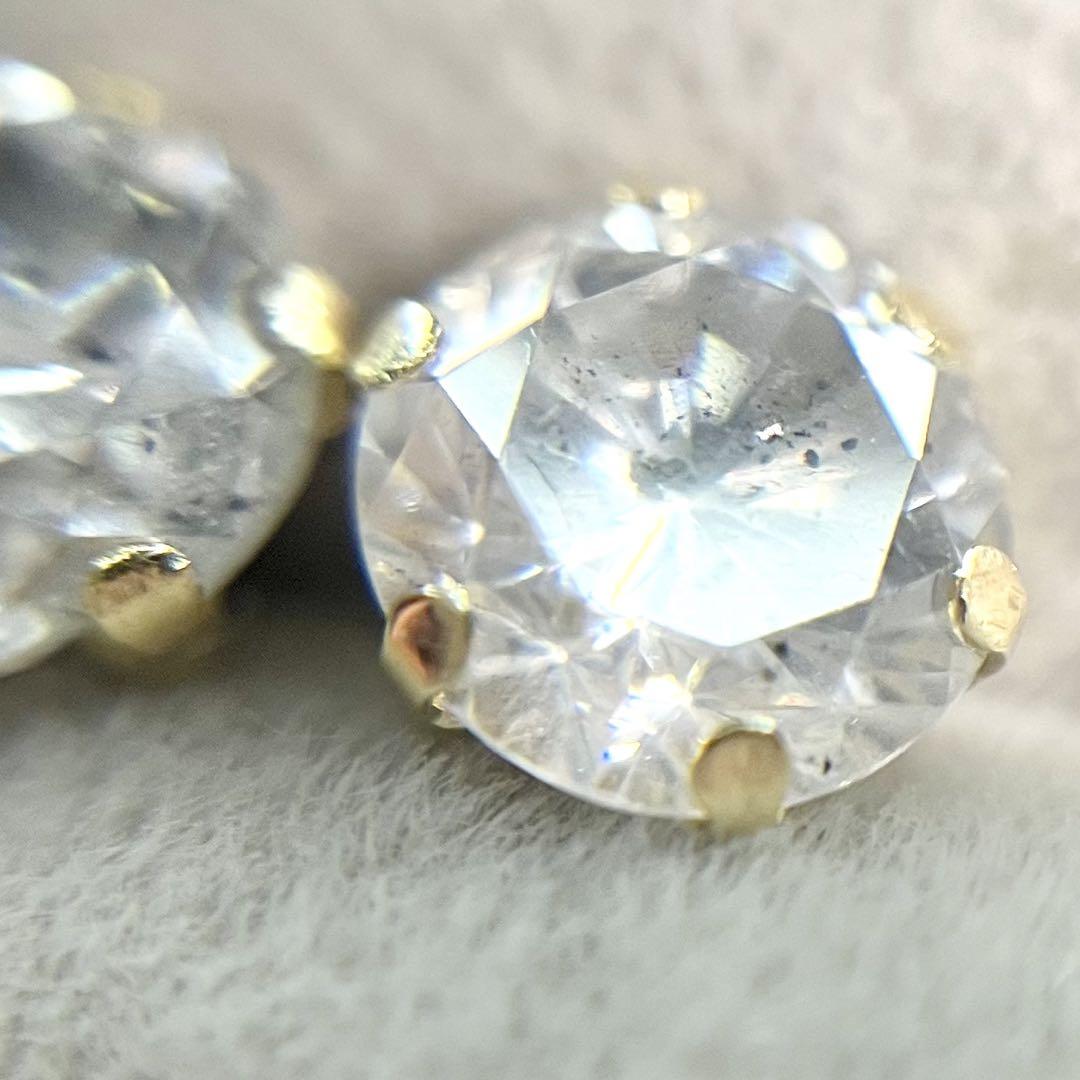 計0.646ct 無色Hカラー SI2 天然ダイヤモンド K18ピアス 新品 画像5