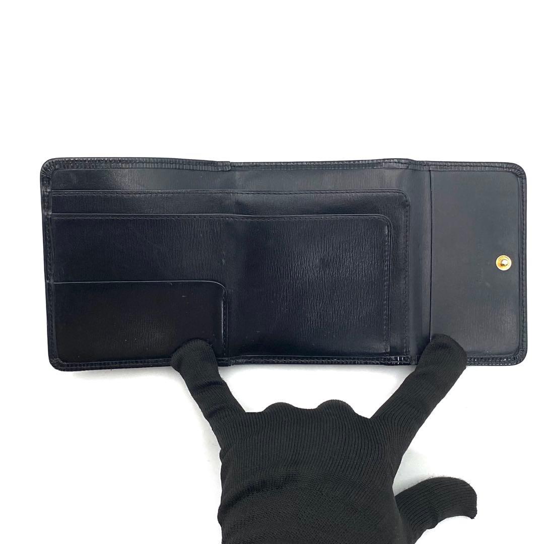 ルイヴィトン エピ ポルトモネビエ カルトクレディ ダブルホック 三つ折り財布