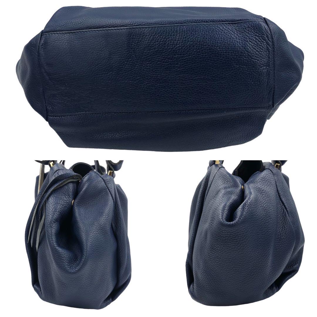 GIANNI CHIARINI ジャンニキャリーニ トートバッグ シボ革 ブルー awardsandwinners.com