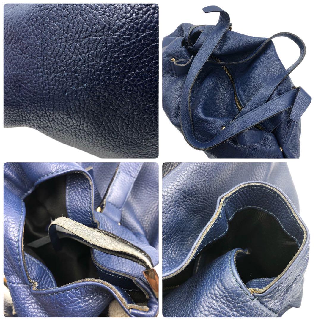 GIANNI CHIARINI ジャンニキャリーニ トートバッグ シボ革 ブルー awardsandwinners.com