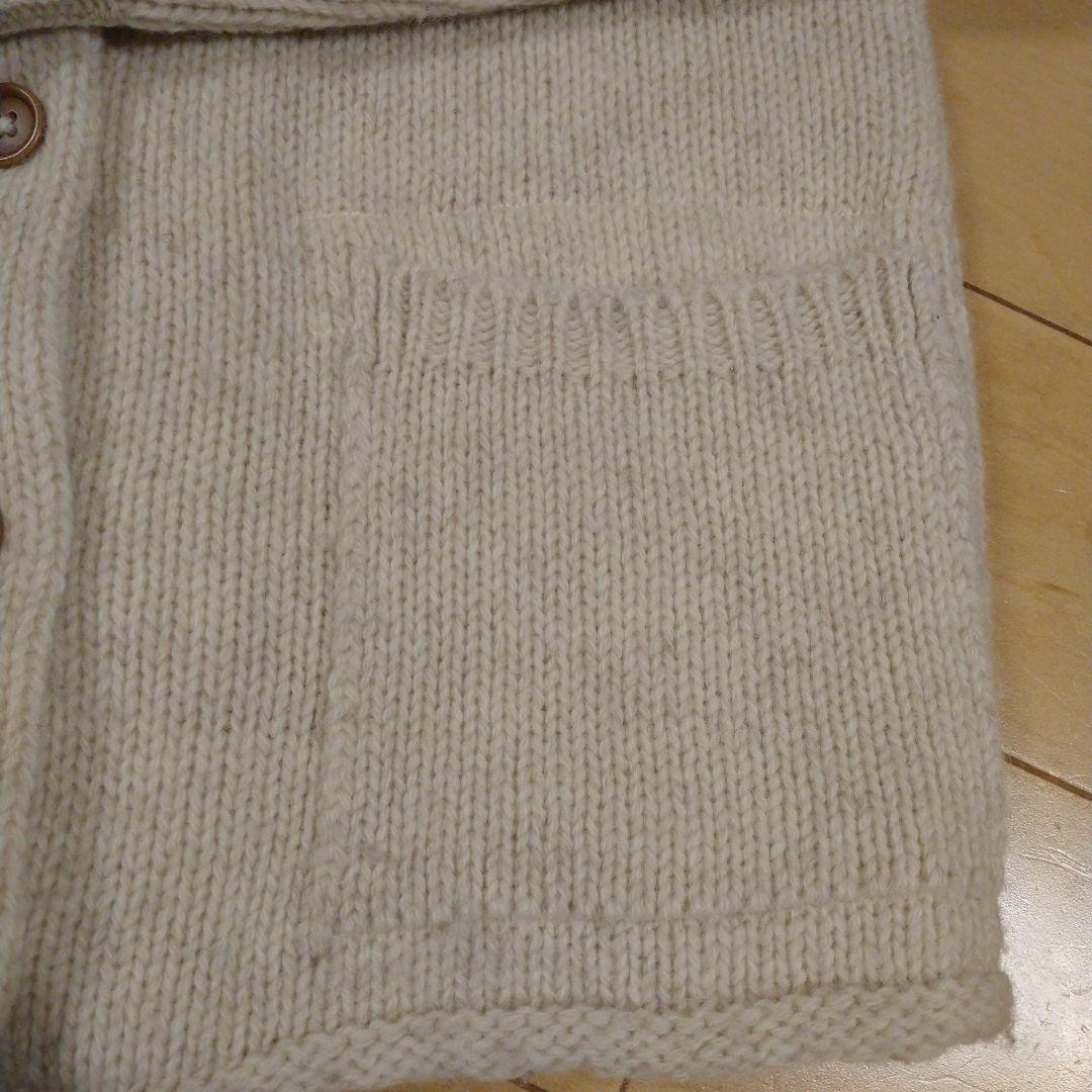 MHL. マーガレットハウエル カーディガン Lサイズ ブラウン　ウール100% COATED COTTON KNITWEAR | MARGARET HOWELL（マーガレット