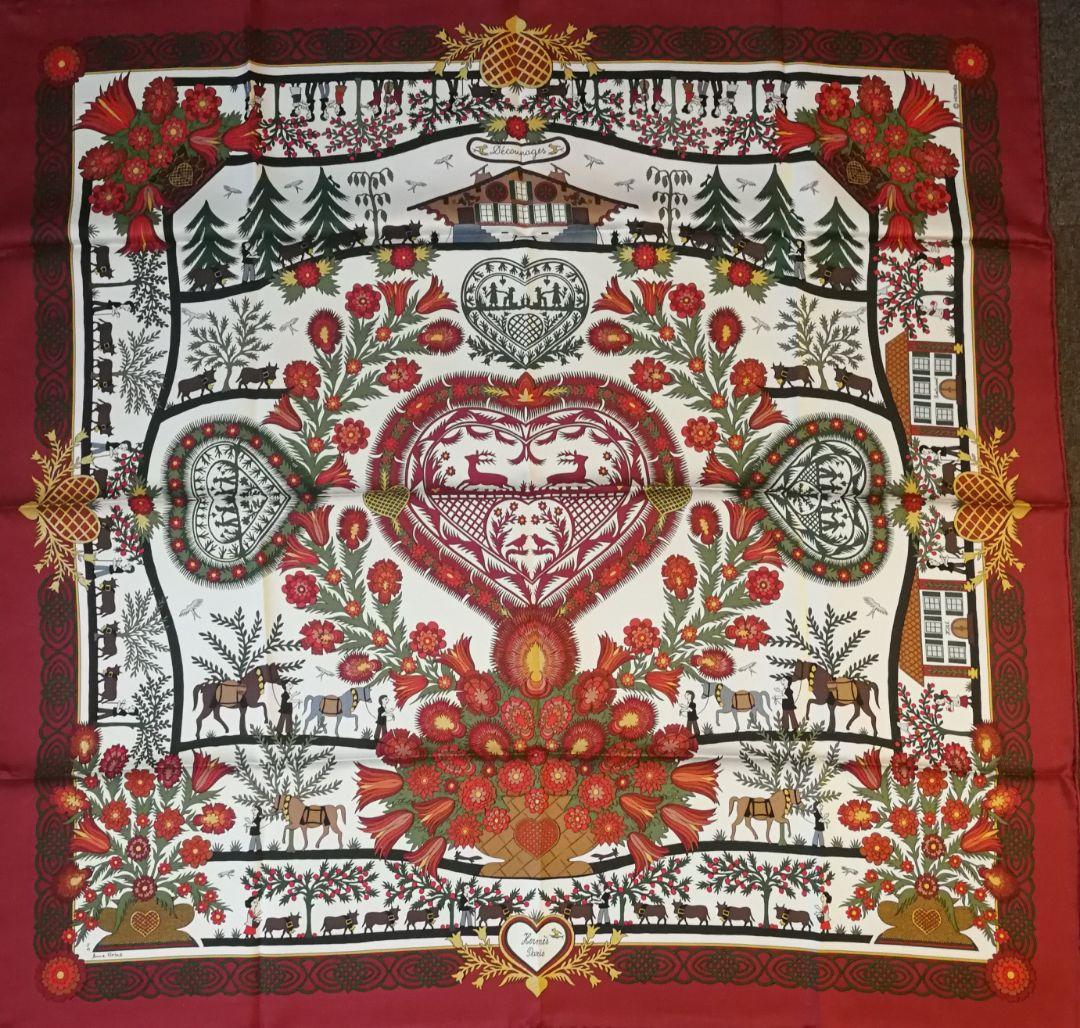 エルメス　HERMES　スカーフ　カレ90　切り絵