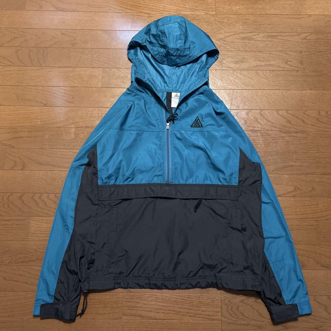 90s Nike ACG ナイロン アノラックパーカー Mサイズ グリーン