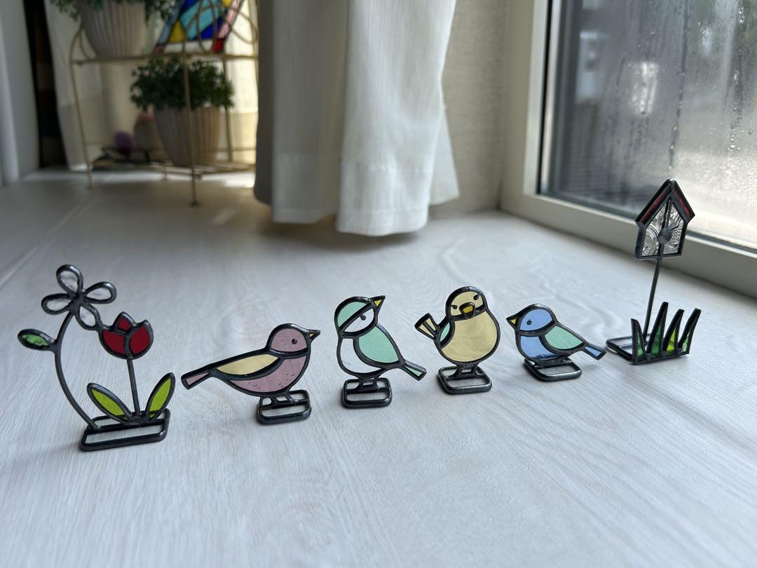 専用　ステンドグラス　ミニミニ小鳥さんセット　他