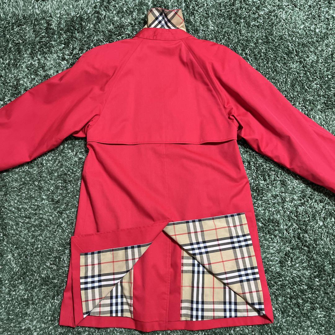 ✨高級✨人気✨Burberry コート　レッド　ノバチェック　ホースロゴ