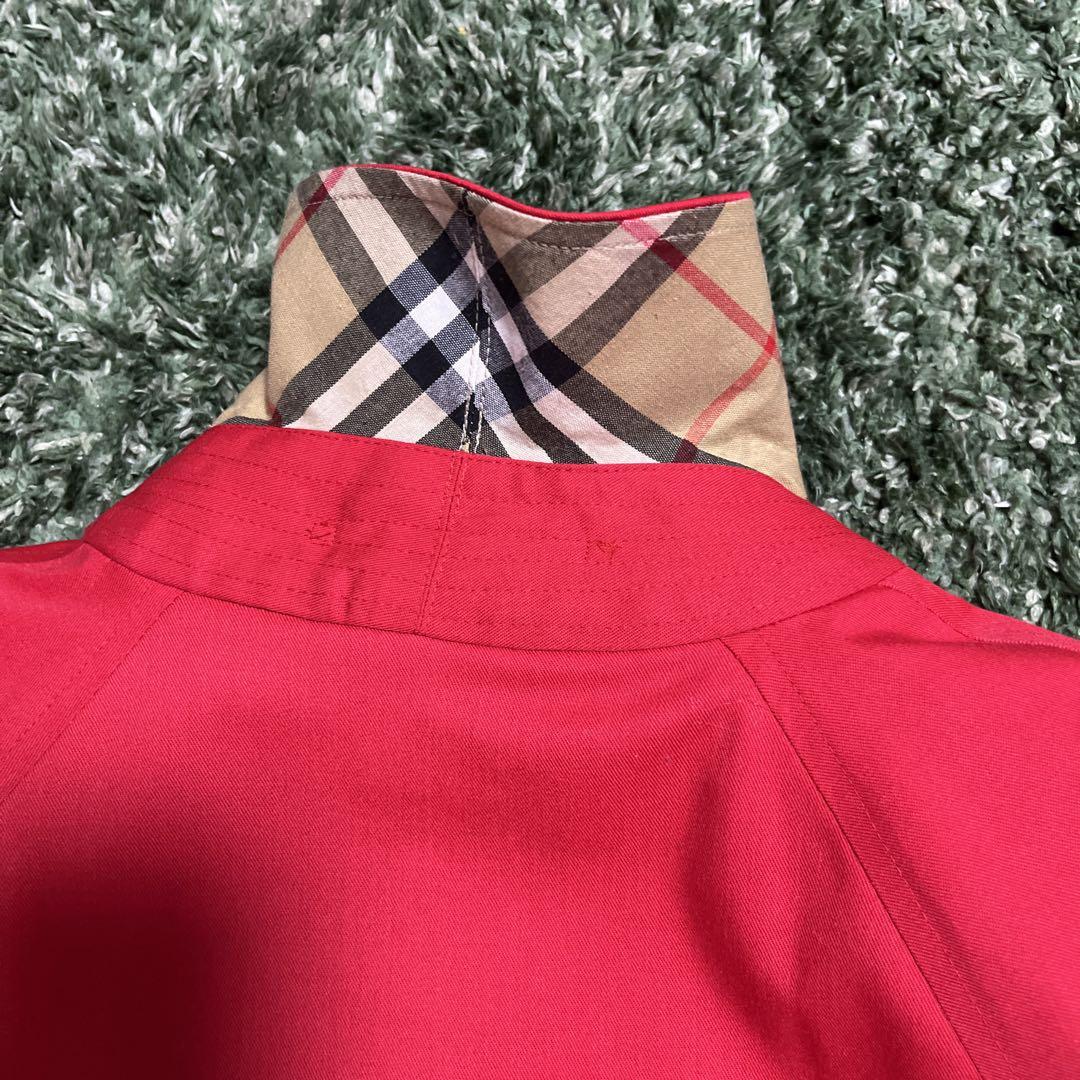 ✨高級✨人気✨Burberry コート　レッド　ノバチェック　ホースロゴ