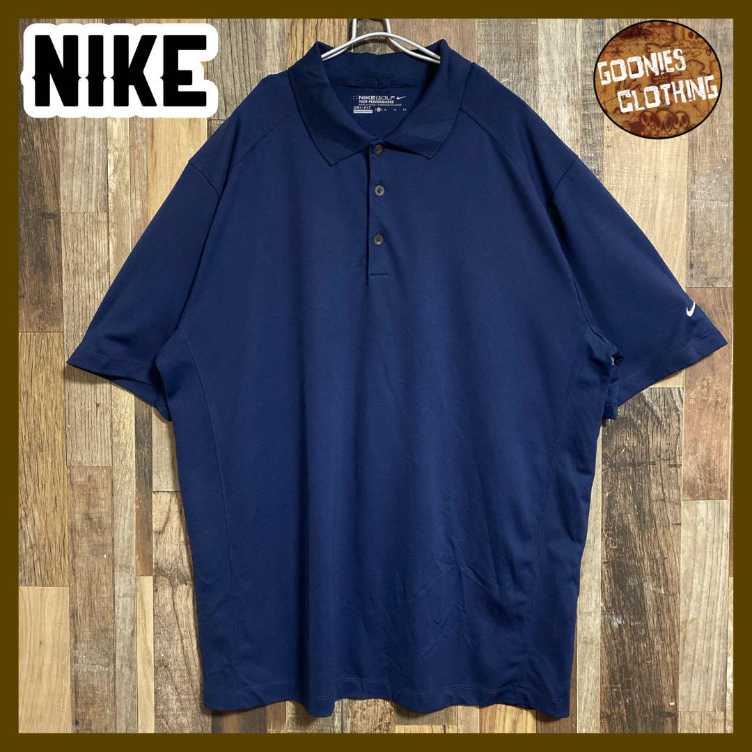 19300　ナイキゴルフ　メンズ　半袖シャツ　濃紺　サイズＭ NIKE GOLF ナイキゴルフ 半袖速乾ポロシャツ ブラック Mサイズ