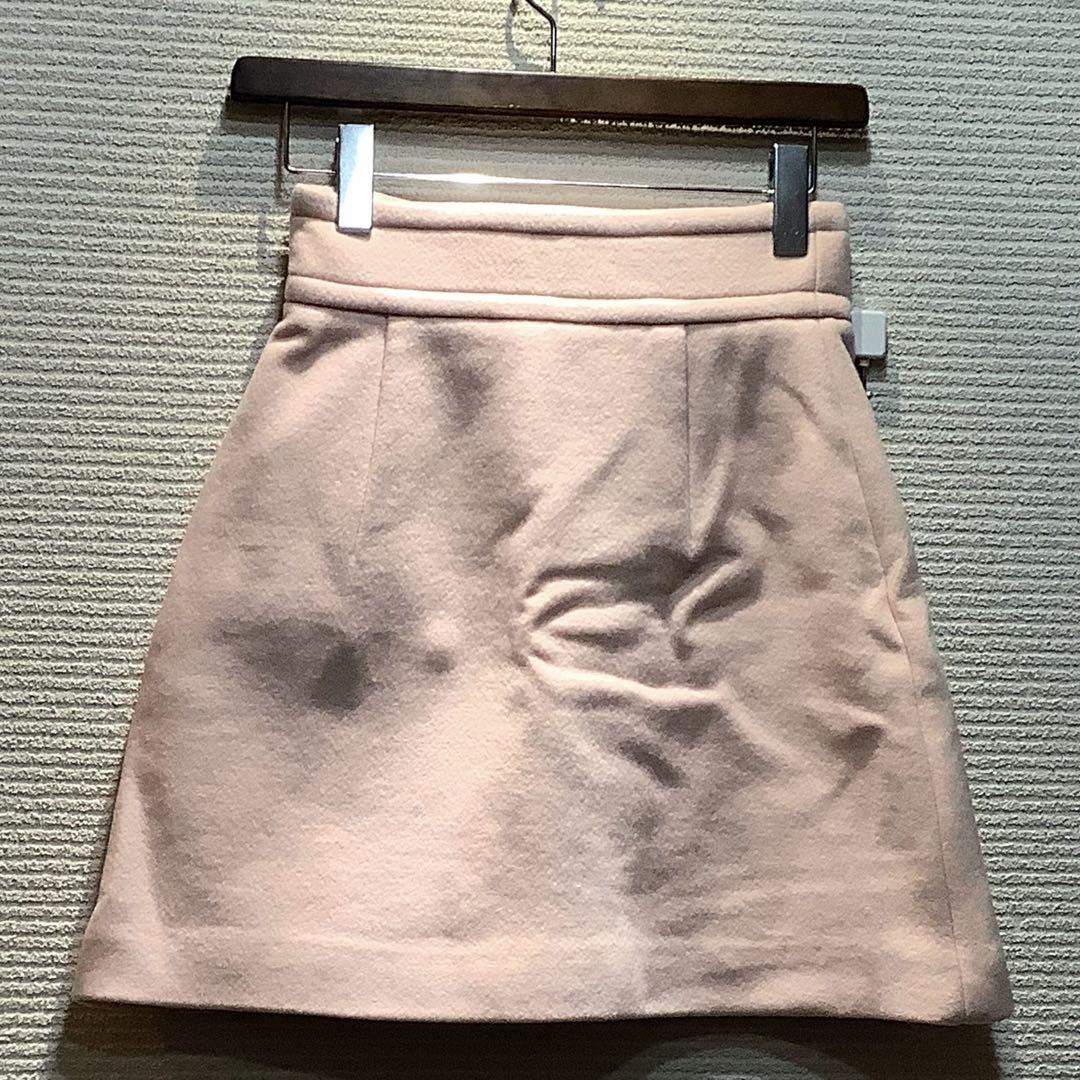 miu miu ミュウミュウ パールボタン ミニスカート フレアースカート