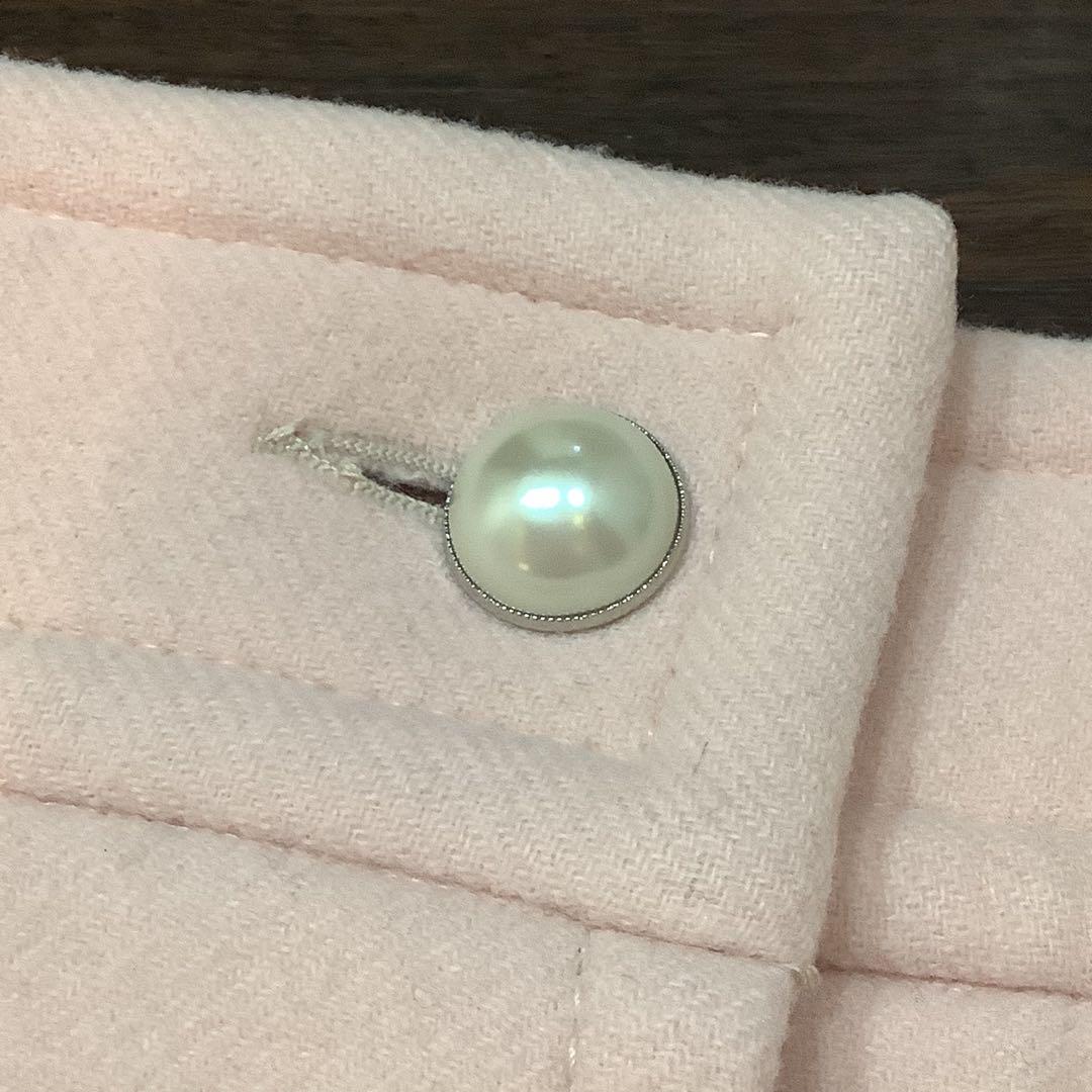 miu miu ミュウミュウ パールボタン ミニスカート フレアースカート