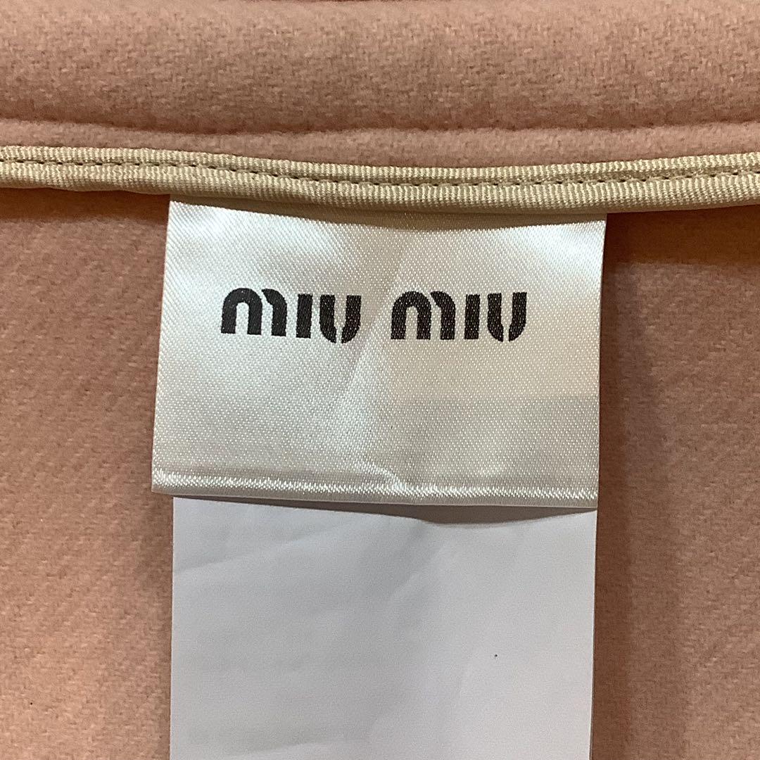 miu miu ミュウミュウ パールボタン ミニスカート フレアースカート
