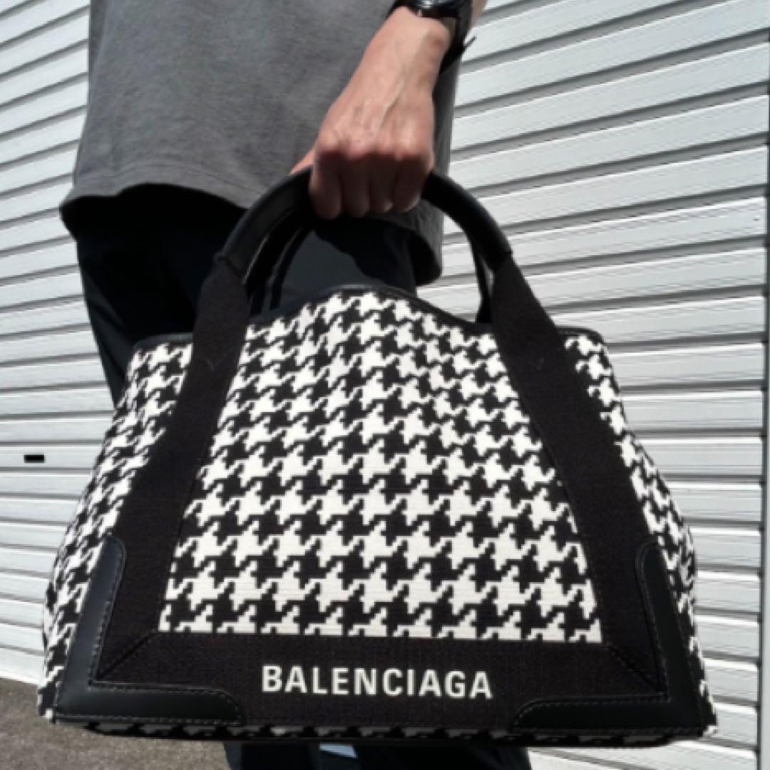 ポーチ付✨BALENCIAGA✨バレンシアガ✨トートバッグ✨千鳥柄