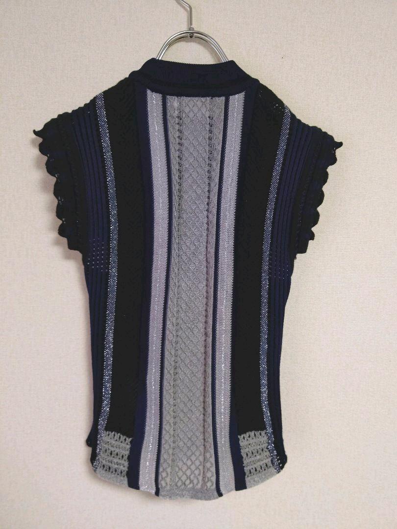 トをもちな┗ Knit Stripe Tops ニットストライプトップス LisN4-m54760305539 はスポーテ