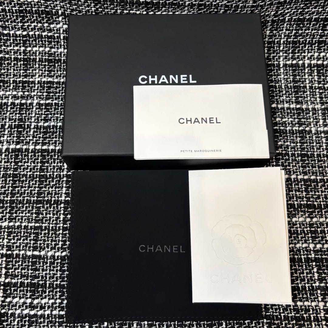 CHANEL コインケース　カードケース　マトラッセ　キャビアスキン　ピンク