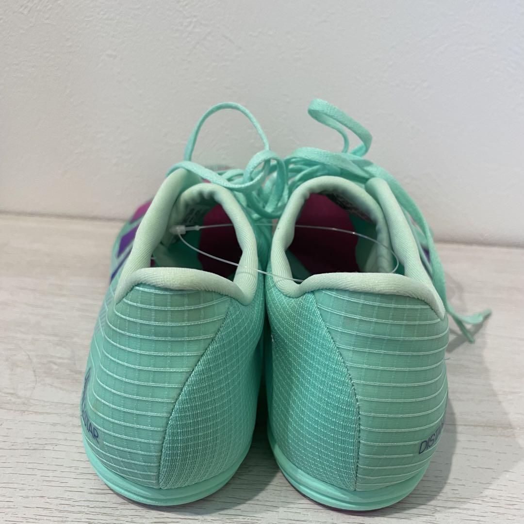 新品 adidas ディスタンススター 25cm 緑 陸上スパイク 中長距離