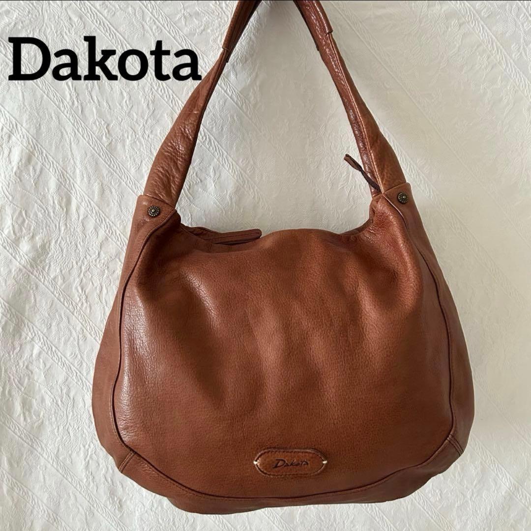 A4対応 ダコタ ナフカ ワンショルダーバッグ レザー本革 シボ革 チョコDakota