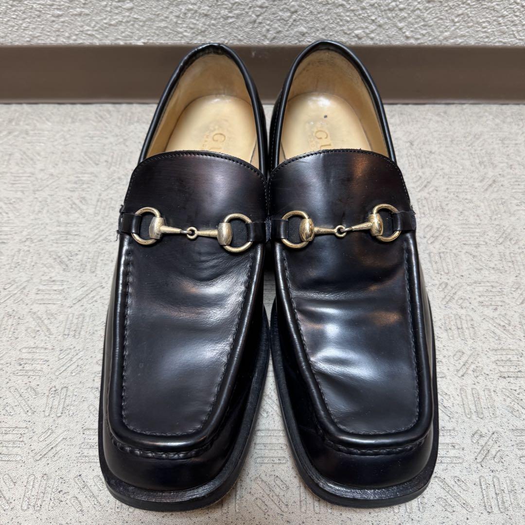GUCCI 箱 収納袋付 ビット ローファー 42 1/2 27cm 美品 - メルカリ