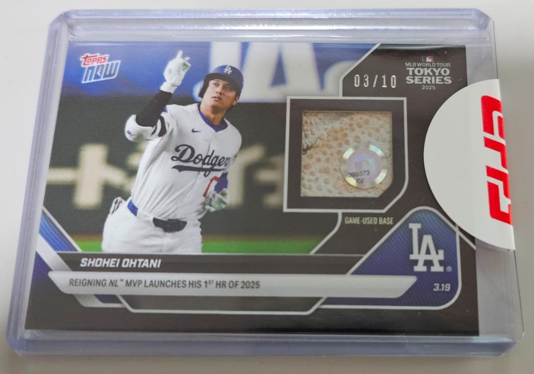 2025 Topps 大谷 ベースレリック 東京シリーズ初HR 3 10目立った傷や汚れなし