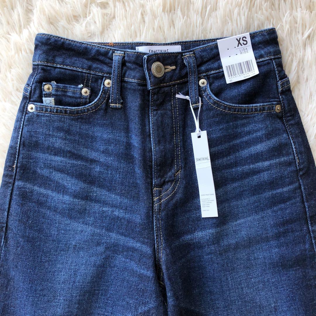 【近年モデル 新品未使用】サムシング デニムパンツ　XS ストレッチ