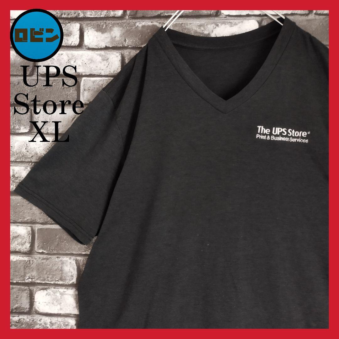 企業ワンポイント刺繍ロゴUPSストアtシャツTシャツスリーブロゴt雰囲気古着黒