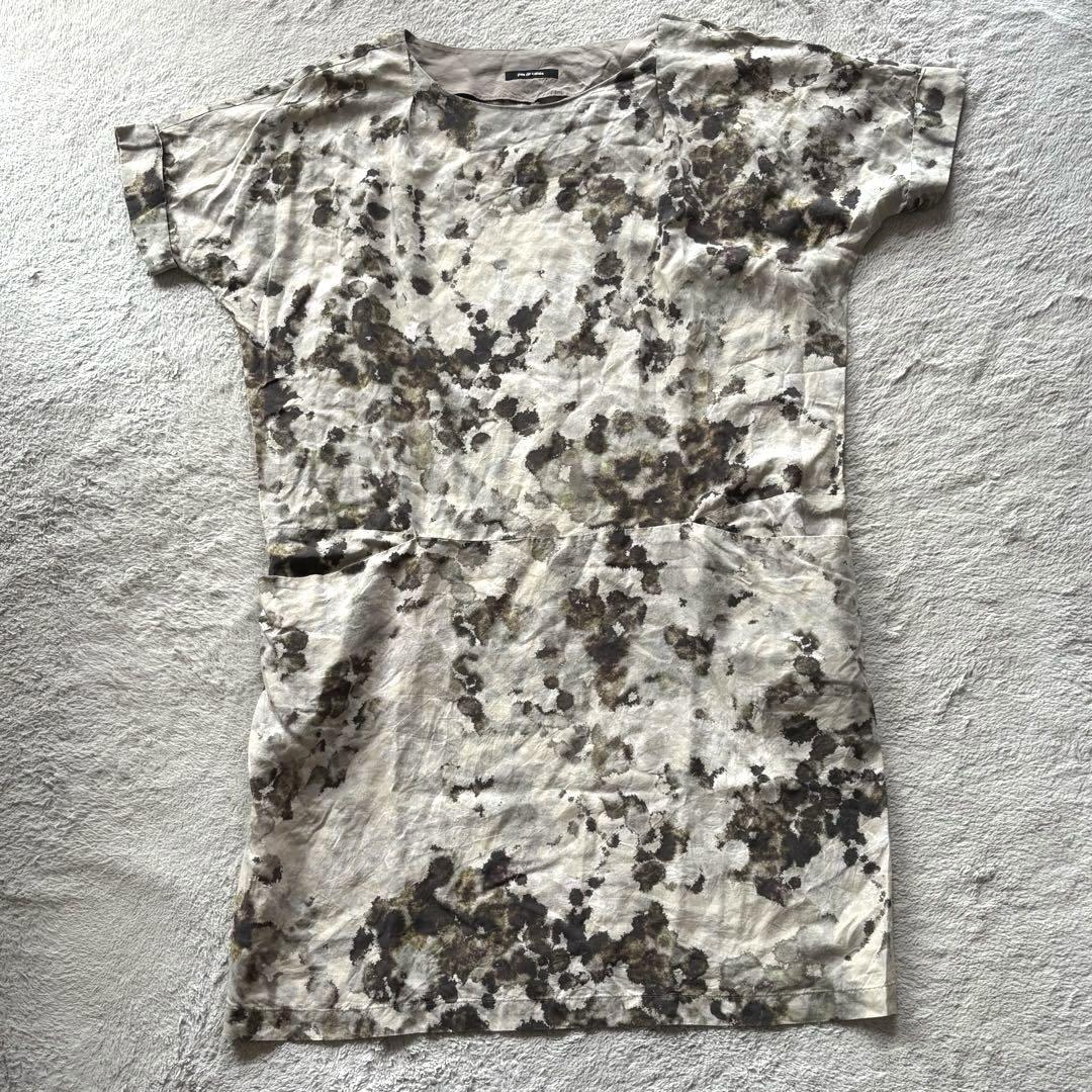 pas de calais パドカレ 総柄 チュニックワンピース M ゆったり