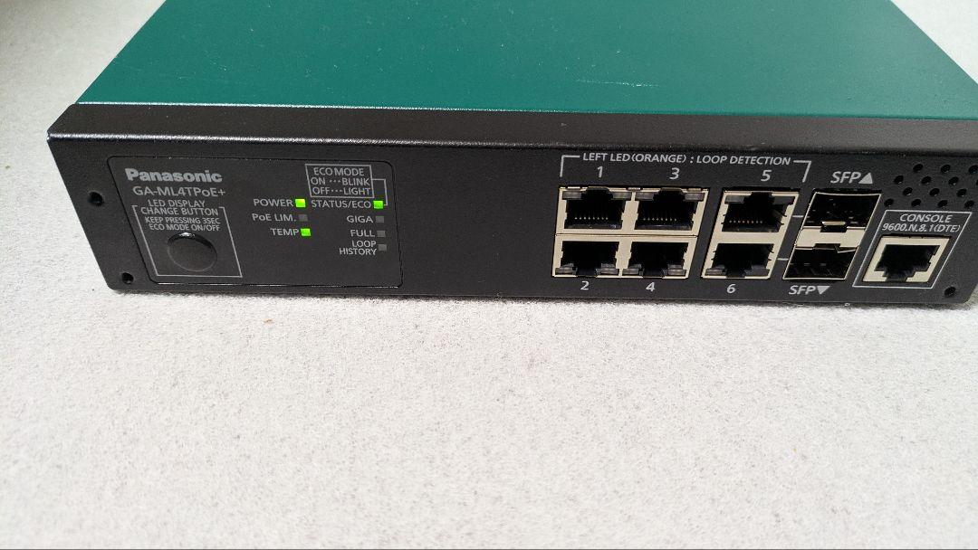 【動作確認済】Panasonic GA-ML4TPoE+ スイッチングハブ