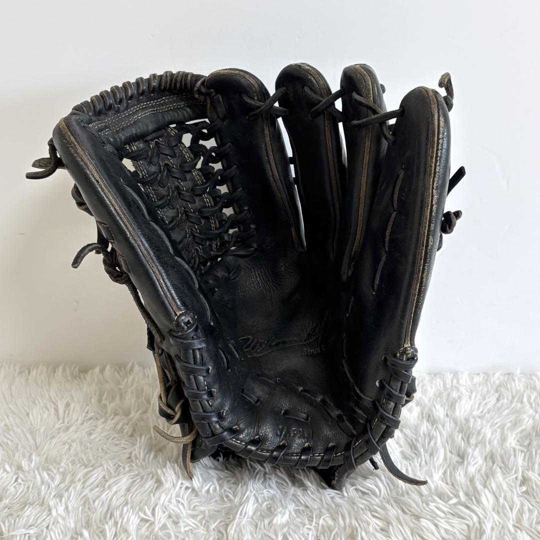 ウィルソン 硬式 外野手 グローブ 良型 外野用 大人気モデル 日本製 ブラック Wilson ウィルソン 硬式グローブ 外野手用 吉田正尚モデル