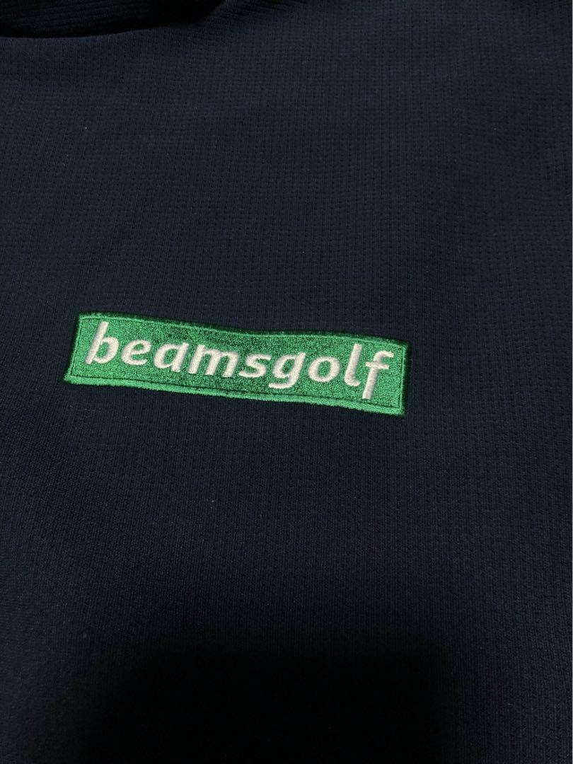 BEAMS GOLF モックネック ゴルフシャツ ワッペン　シャツ BEAMS GOLF モックネック ゴルフシャツ ワッペン シャツ