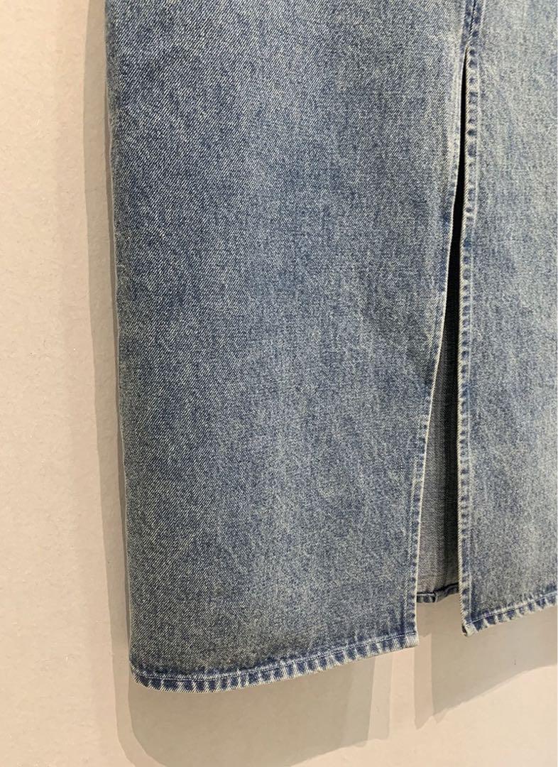 CLANE CIRCLE CUT LAYERED DENIM SKIRT