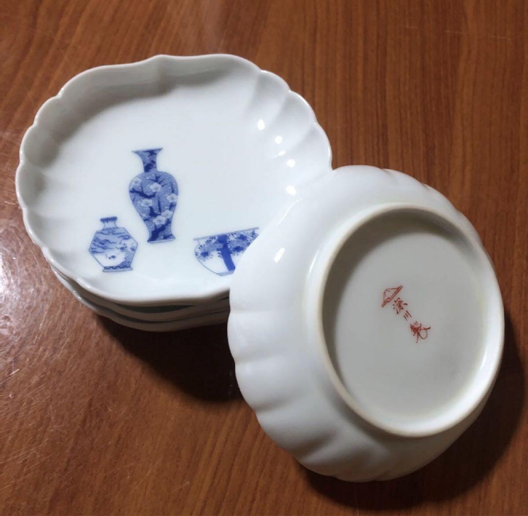 深川製磁 ブルーチャイナ 豆皿 小皿 珍味入れ 醤油皿 取皿 銘々