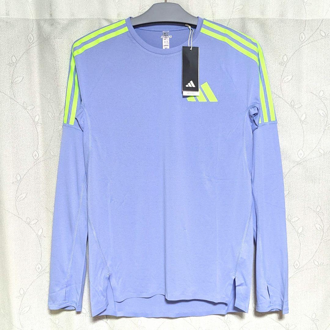 ■adidas ADIZERO Pro Elite Promo 長袖シャツ 紫L
